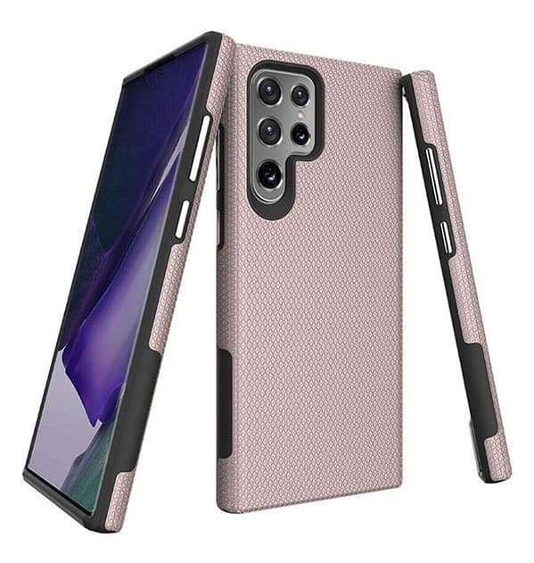Samsung Galaxy S23 Ultra Case - Rose Gold Triangle Back Cover | Ergonomic Grip & Shock - Absorbent - Image 2