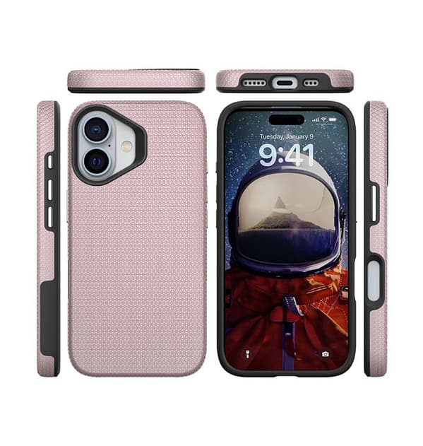 iPhone 16 Plus Triangle MagSafe Case - Geometric Design Cover (Rose Gold) | Stylish Protection - Image 3