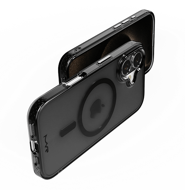 iPhone 16 MVR Impact IMD Case - Stealth Black | Carbon Fiber Texture | Anti - Slip Grip & Rugged Shield - Image 4