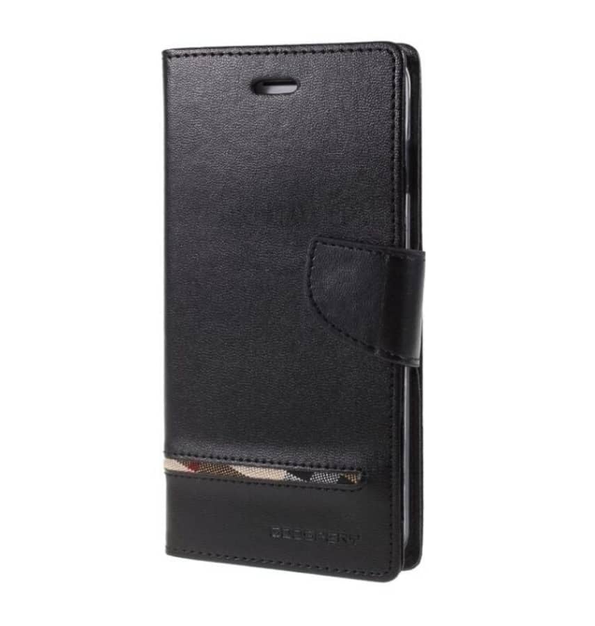 Black Mercury universal diary phone flip cover, size S, secure and sleek protection.