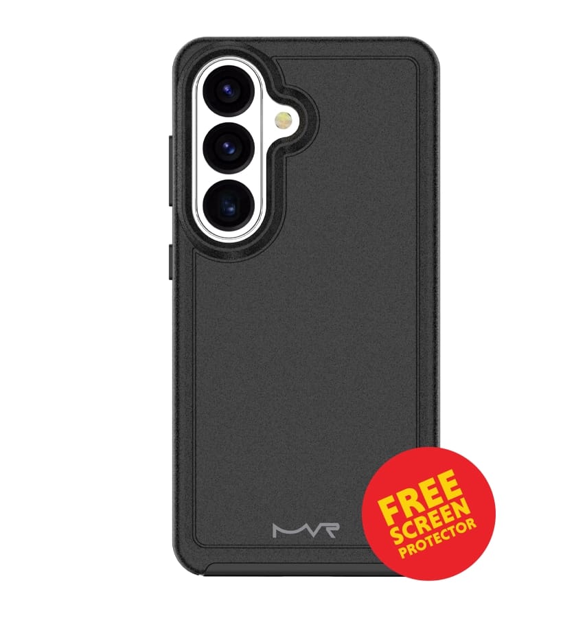 Samsung S26 Plus Armour Matte Case – Black | MVR Protective Cover with Strong Grip & Durable Finish