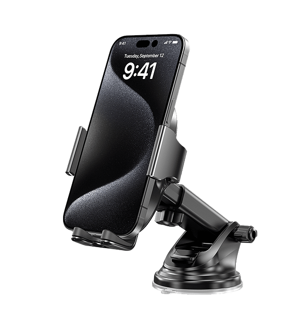 T10 MVR Universal Car Phone Mount - Rear Press Design for Easy Use (Black) | One - Hand Operation - Image 5