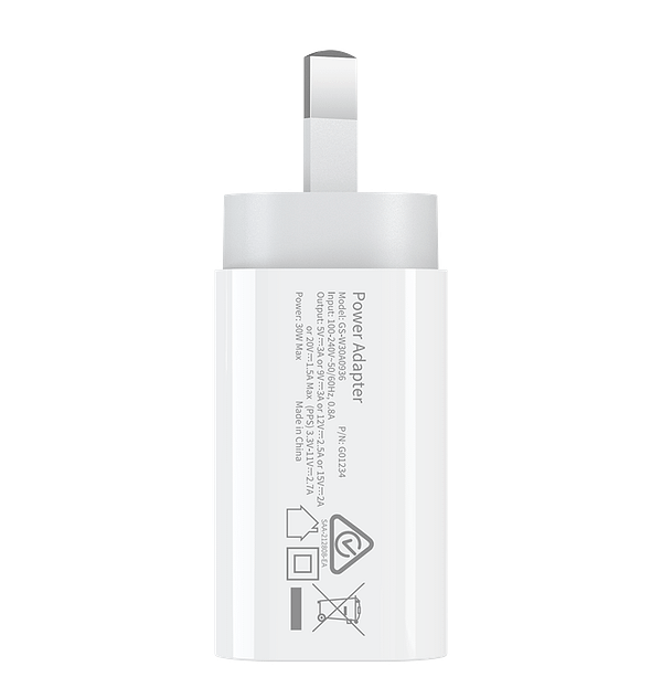 MVR 30W GaN Fast Charger - USB - C PD 3.0 | Ultra - Lightweight, Foldable Plug for iPhone & Android (White) - Image 3