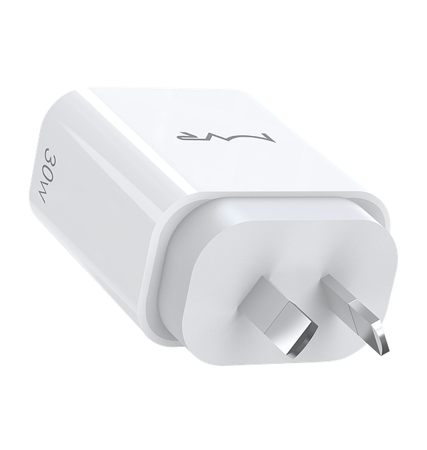 MVR 30W GaN Fast Charger - USB - C PD 3.0 | Ultra - Lightweight, Foldable Plug for iPhone & Android (White) - Image 5