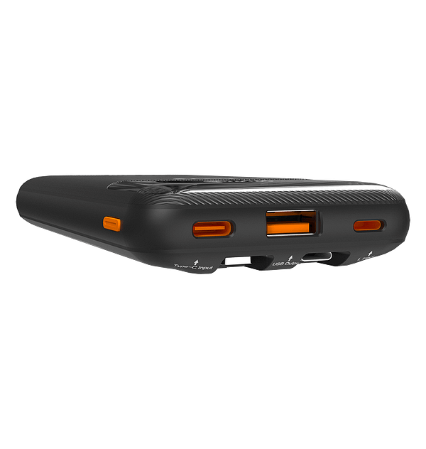 10000mAh Power Bank with Built - in Cable - MVR Rapid 10W Fast Charging | Compact & Portable (Black) - Image 4