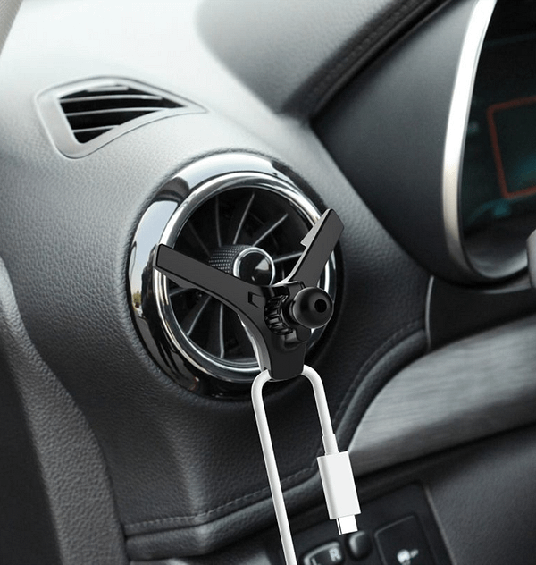 MVR T2 MagSafe Car Mount - 15W Qi Fast Charging | Glossy Black, Strong Magnetic Hold & 360° Adjustable - Image 5