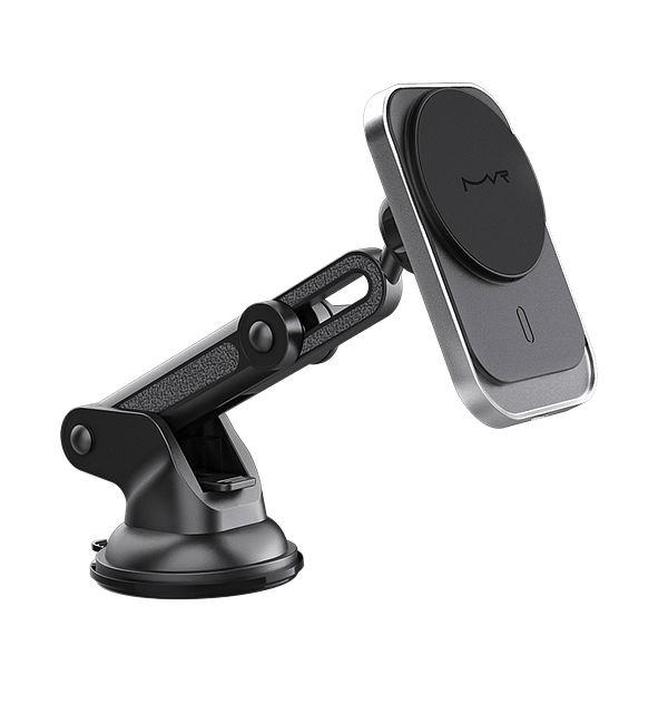 MVR T3 MagSafe Car Charger - 15W Fast Wireless Charging | Dual - Tone White, Snap - On Alignment & Air Vent Mount - Image 2