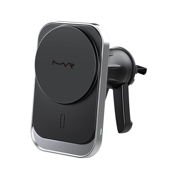MVR T3 MagSafe Car Charger - 15W Fast Wireless Charging | Dual - Tone White, Snap - On Alignment & Air Vent Mount - Image 6