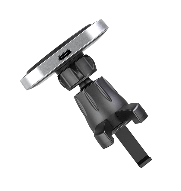 MVR T3 MagSafe Car Charger - 15W Fast Wireless Charging | Dual - Tone White, Snap - On Alignment & Air Vent Mount - Image 7