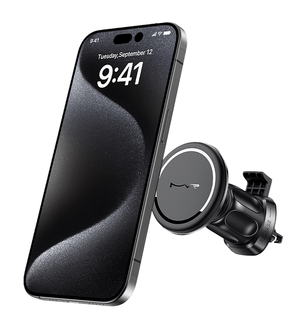 T5 MVR 360° Rotating MagSafe Car Charger - Wireless Phone Holder & Charger (Black) | 15W Fast Charge - Image 3