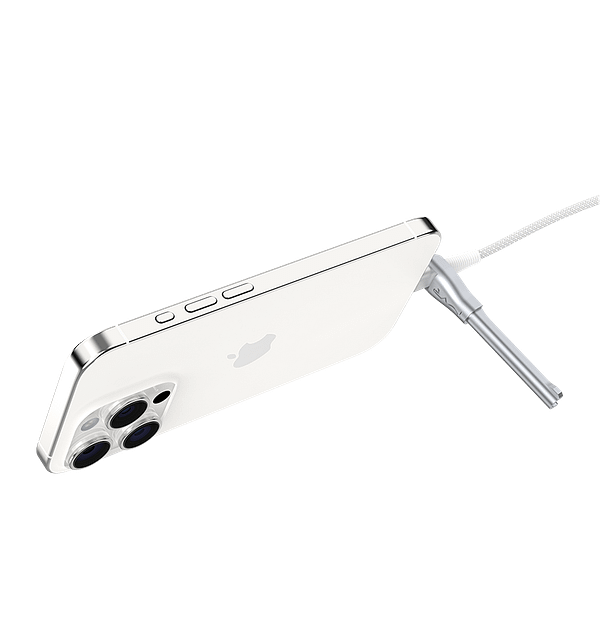 MVR 1.2m MFi Certified Lightning Cable – USB-C with Phone Stand for iPhone (White) - Image 8