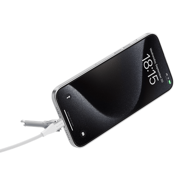 MVR 60W Nylon Braided Charging Cable 1.2m – iPhone Kickstand (White) - Image 6