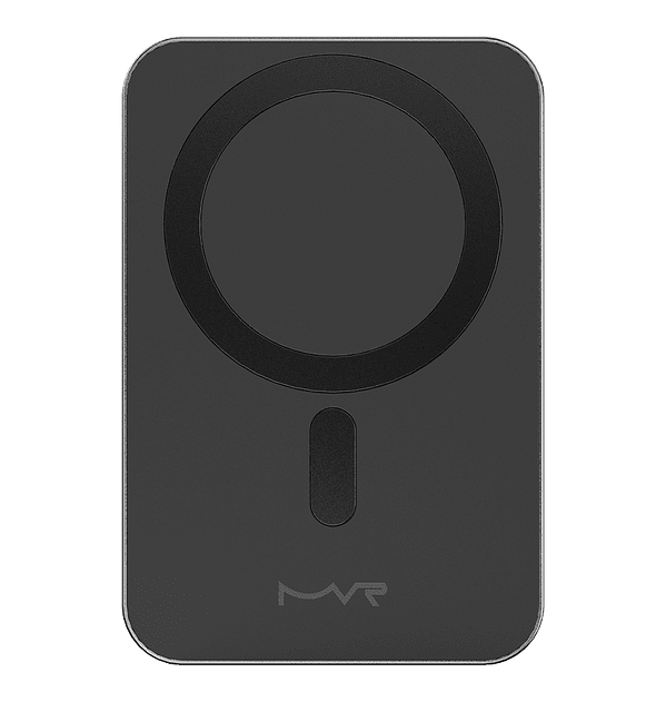 Black Ultra Slim MVR Wireless Snap 5000mAh MagSafe Power Bank