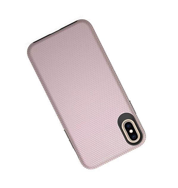 iPhone X/XS Rose Gold Triangle Case - Ergonomic Anti - Slip Design | Textured Grip & Lightweight Protection - Image 3