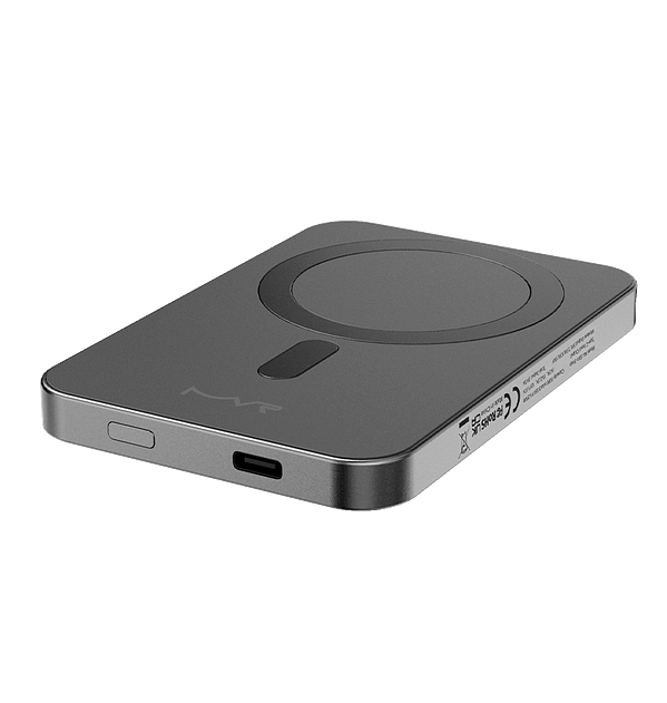 MVR Wireless Snap 5000mAh MagSafe Power Bank - Ultra Slim Portable Charger (Black) | Qi Certified - Image 3