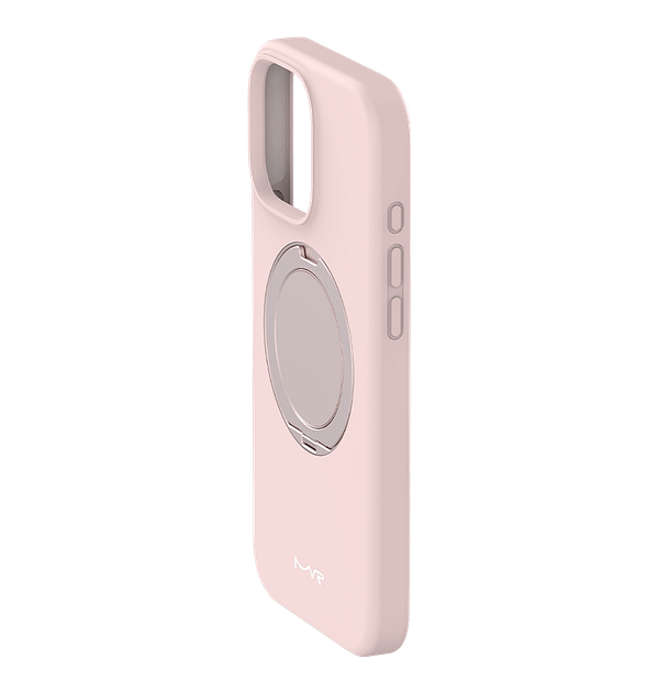 iPhone 16 Pro Max MVR Liquid Silicone Stand Case - Pink | Soft - Touch, Adjustable Kickstand - Image 3