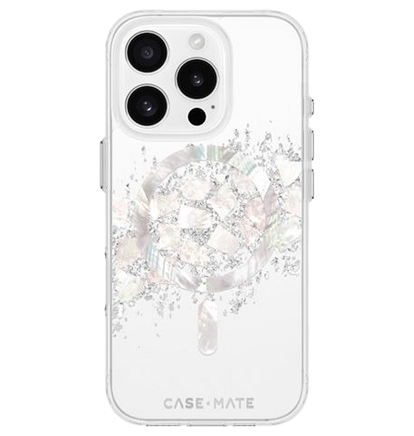 Multi-Colour Case-Mate Twinkle MagSafe Back Cover for iPhone 16 Pro, eye-catching design