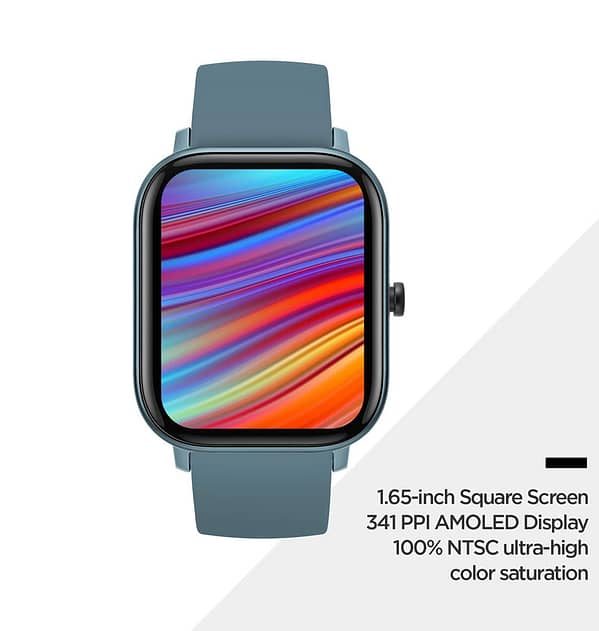 Amazfit GTS Steel Blue Band - Premium Silicone, Soft - Touch Finish, Secure Buckle Closure - Image 3