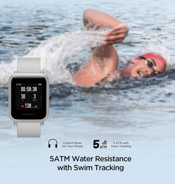 Amazfit Bip S Smartwatch - White | Ultra - Light, 40 - Day Battery, Always - On Display, Waterproof, Heart Rate Monitor - Image 4