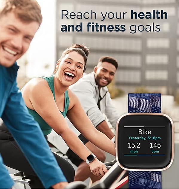 Fitbit Versa 2 Fitness Tracker - Navy Pink with Heart Rate Monitor & Amazon Alexa Built - in - Image 5