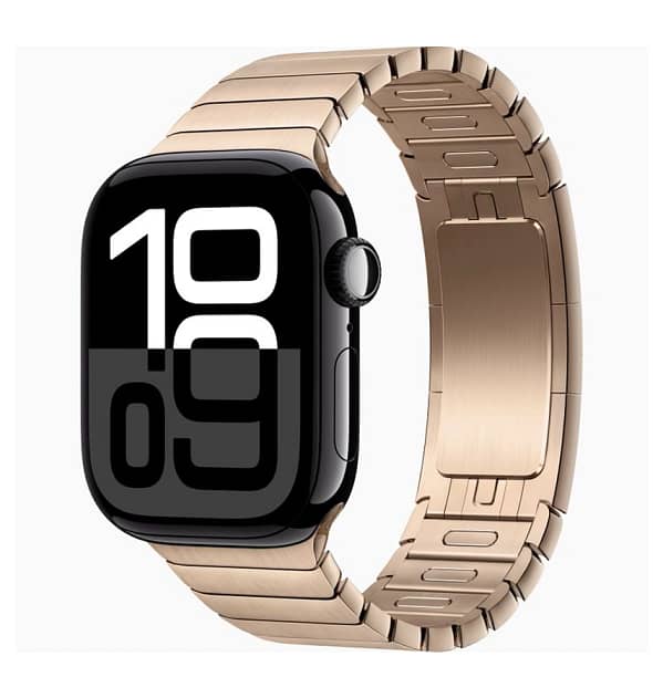 Apple Watch S10 Screen Protector 42mm, 360 Protective Glass Matte Case - Rose Gold