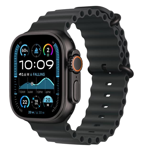 Apple Watch Ultra 2 Screen Protector 49mm, 360 Protective Glass Matte Case - Black