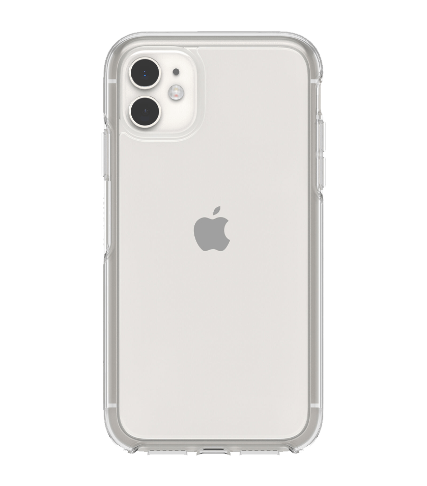 Clear Otterbox Symmetry back cover for iPhone 11, slim and durable protection