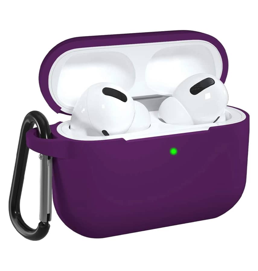 AirPods Pro/Pro2 Shockproof Silicone Protective W/PC Case - Purple