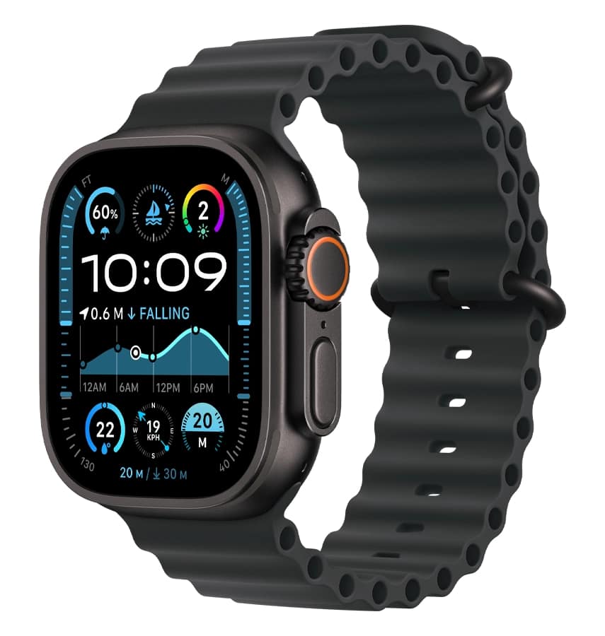 Apple Watch Ultra 2 Screen Protector 49mm, 360 Protective Glass Matte Case - Black