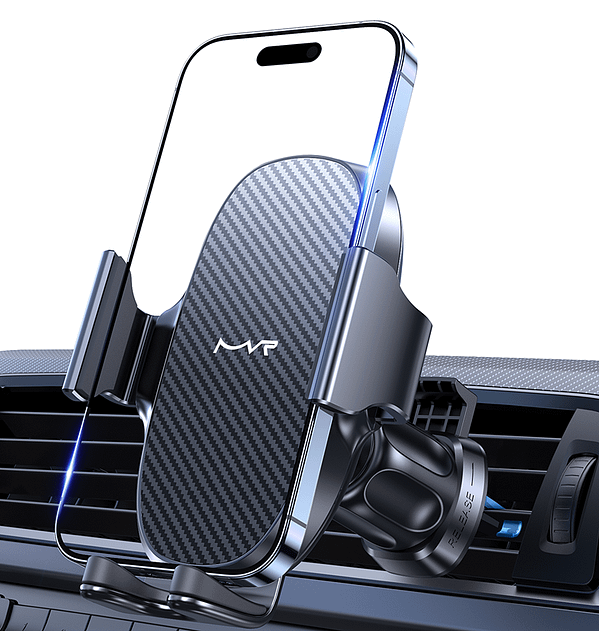 T10 MVR Universal Car Phone Mount - Rear Press Design for Easy Use (Black) | One - Hand Operation - Image 2