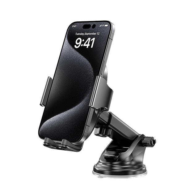 T10 MVR Universal Car Phone Mount - Rear Press Design for Easy Use (Black) | One - Hand Operation - Image 5