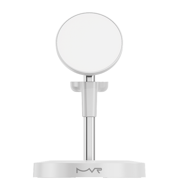 White DC-4W MVR 3-in-1 wireless charger, fast charging for multiple devices