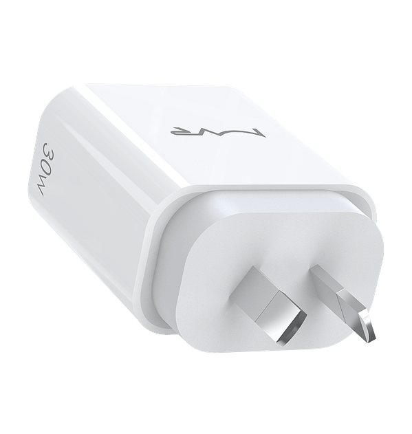MVR 30W GaN Fast Charger - USB - C PD 3.0 | Ultra - Lightweight, Foldable Plug for iPhone & Android (White) - Image 5