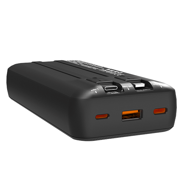 20000mAh Power Bank with Built - in Cable - MVR Rapid 20W Ultra - Fast Charging | Portable & Dual Output (Black) - Image 7