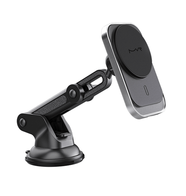 MVR T3 MagSafe Car Charger - 15W Fast Wireless Charging | Dual - Tone White, Snap - On Alignment & Air Vent Mount - Image 2