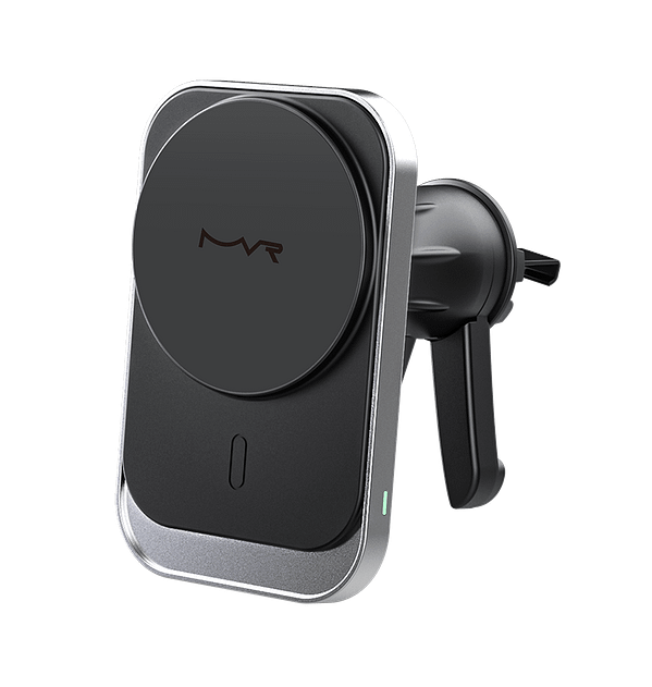 MVR T3 MagSafe Car Charger - 15W Fast Wireless Charging | Dual - Tone White, Snap - On Alignment & Air Vent Mount - Image 6
