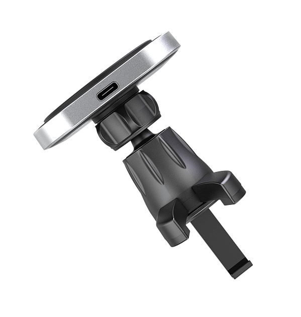 MVR T3 MagSafe Car Charger - 15W Fast Wireless Charging | Dual - Tone White, Snap - On Alignment & Air Vent Mount - Image 7