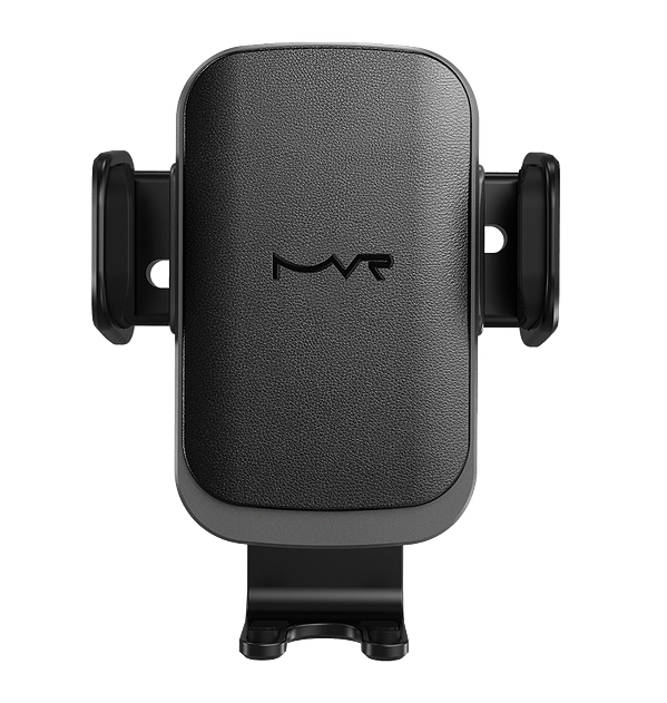 Black T6 wireless charging car holder with single coil for quick and stable charging