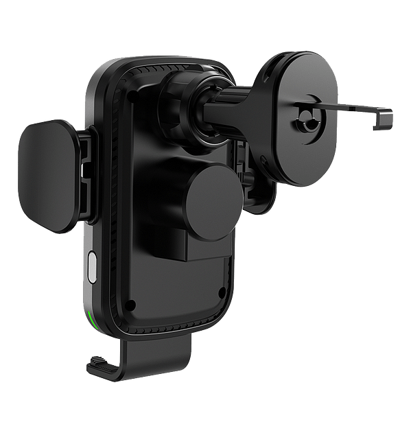 MVR T6 Car Phone Holder - 15W Qi Wireless Charger | Secure Grip, Single - Coil Design & Adjustable Arm (Black) - Image 3