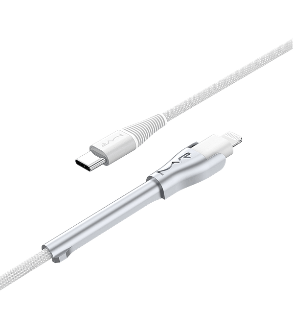 MVR 1.2m MFi Certified Lightning Cable – USB-C with Phone Stand for iPhone (White) - Image 4
