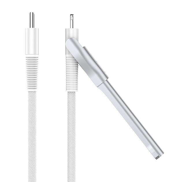 MVR 1.2m MFi Certified Lightning Cable – USB-C with Phone Stand for iPhone (White) - Image 6
