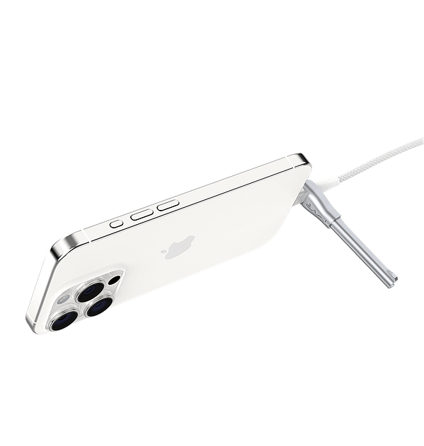 MVR 1.2m MFi Certified Lightning Cable – USB-C with Phone Stand for iPhone (White) - Image 8