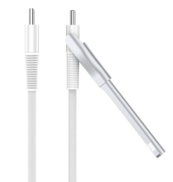 MVR 60W Nylon Braided Charging Cable 1.2m – iPhone Kickstand (White) - Image 4