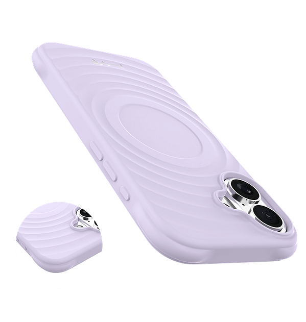 iPhone 16 MVR Wave Silicone Case - Lavender | Premium Soft - Touch Cover with Grippy Wave Design | Slim Fit & Protective - Image 4