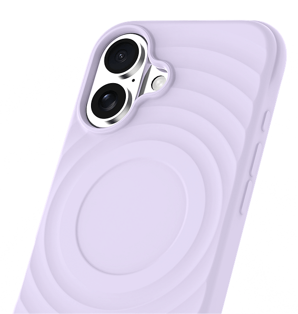 iPhone 16 MVR Wave Silicone Case - Lavender | Premium Soft - Touch Cover with Grippy Wave Design | Slim Fit & Protective - Image 3