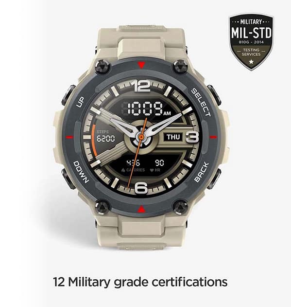 Amazfit T - Rex Khaki Band - Tactical Outdoor Strap, Comfortable Fit, Reinforced Pin Buckle - Image 5