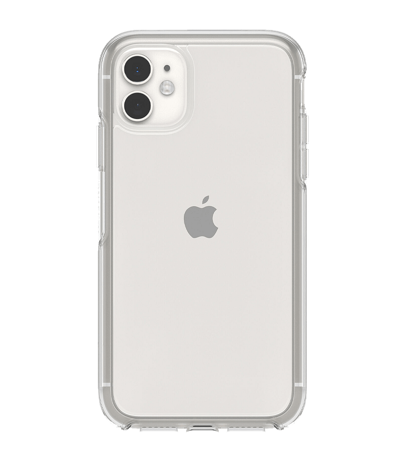 Clear Otterbox Symmetry back cover for iPhone 11, slim and durable protection