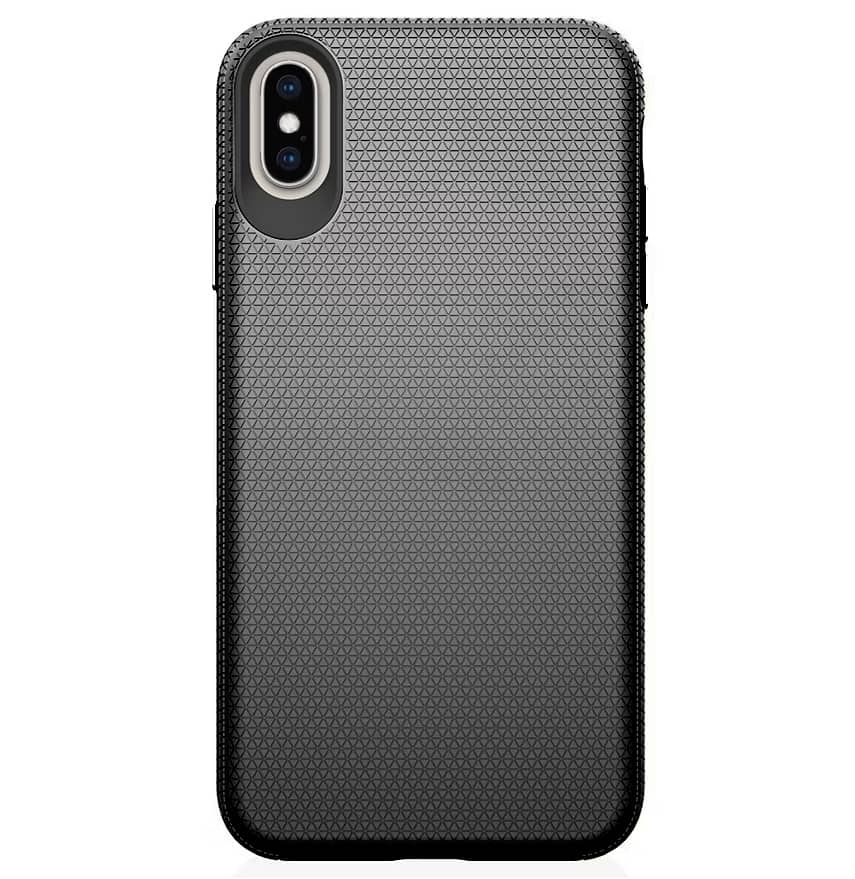 Red triangle back cover for iPhone 7/8/SE2, stylish and protective design.