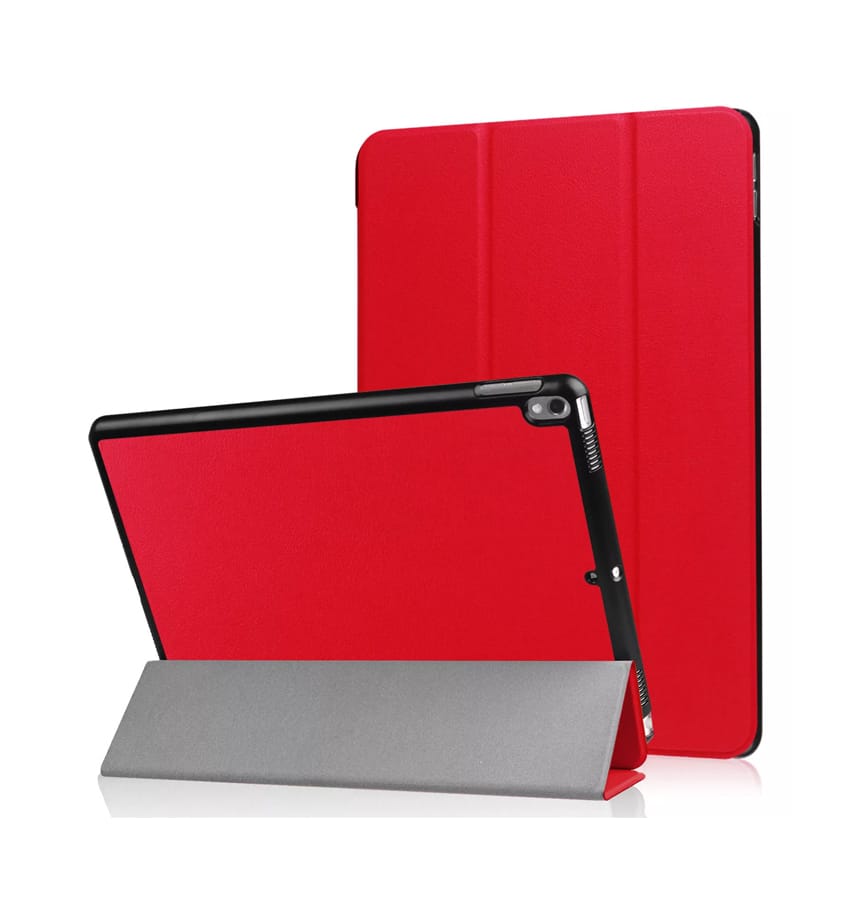 Red/Black Canvas Smart Case for iPad 10.2/Pro 10.5/Air 3, bold and protective