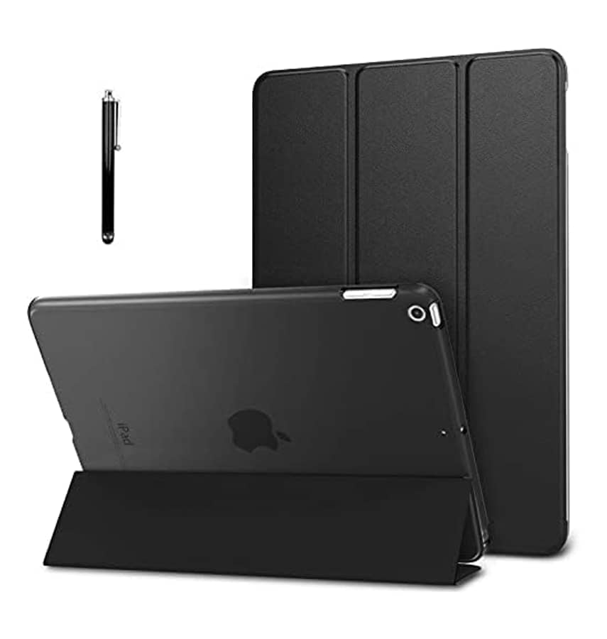 Black Canvas Smart case with pen slot for iPad 10.9 10th Gen, slim and reliable protection